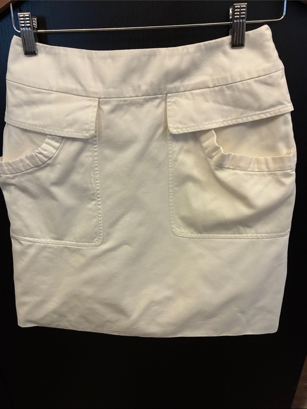 Prada Cream Mini Tennis Skirt with Pockets Size 40
